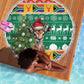 South Africa Springbok Beach Blanket Christmas Tree - Lightning Art