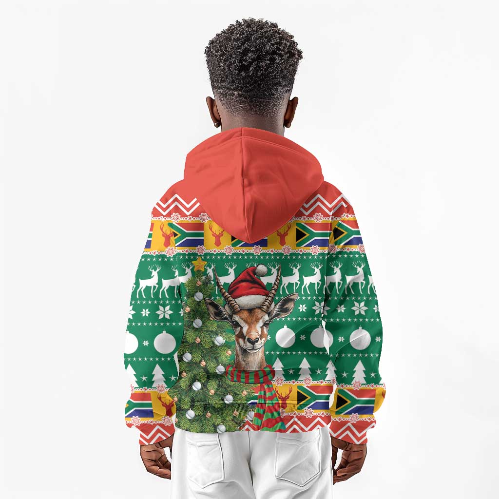 South Africa Springbok Kid Hoodie Christmas Tree - Lightning Art
