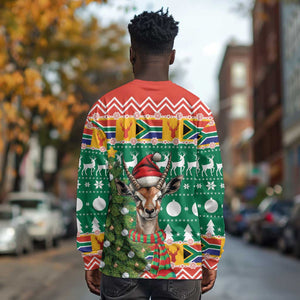 South Africa Springbok Long Sleeve Shirt Christmas Tree - Lightning Art LT18