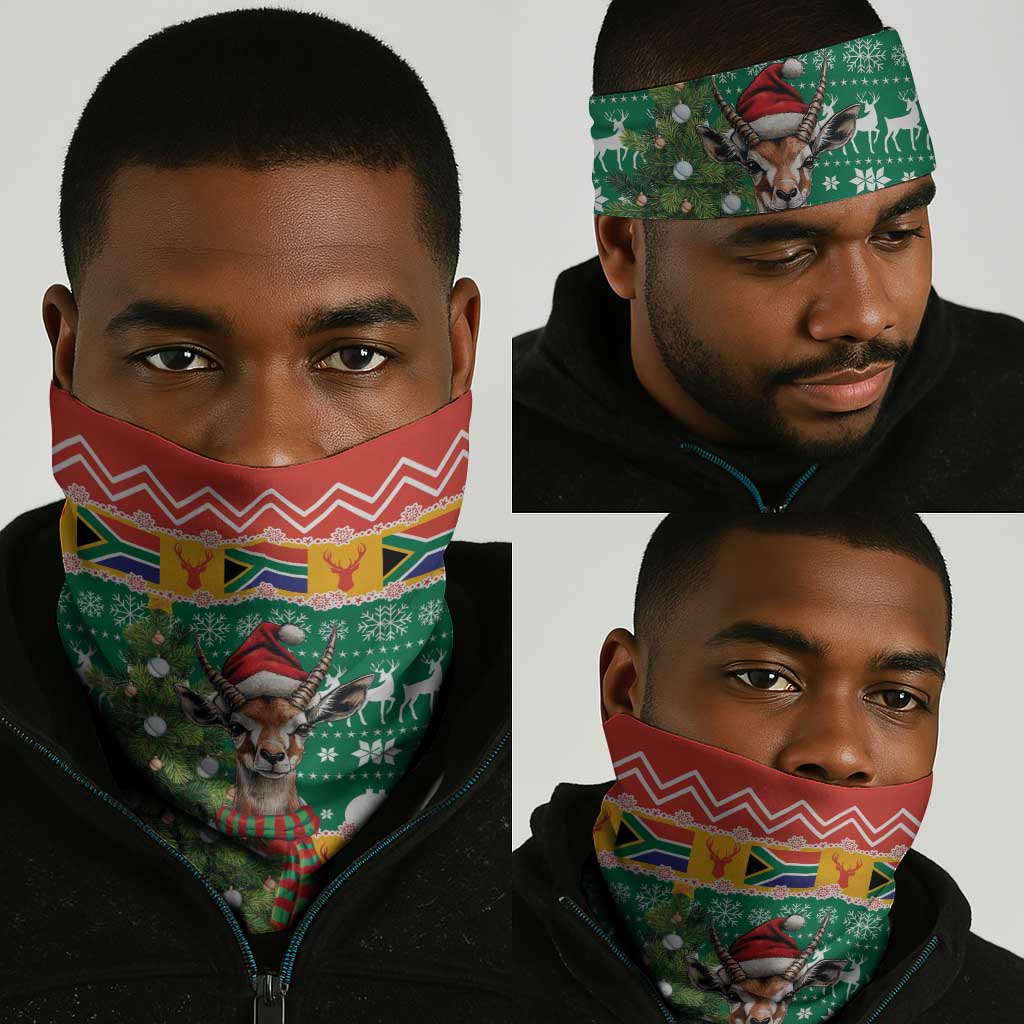 South Africa Springbok Neck Gaiter Christmas Tree - Lightning Art LT18