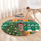 South Africa Springbok Round Carpet Christmas Tree - Lightning Art