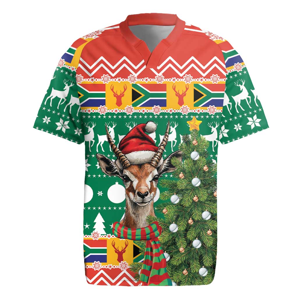 South Africa Springbok Rugby Jersey Christmas Tree - Lightning Art by ...
