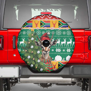 South Africa Springbok Spare Tire Cover Christmas Tree - Lightning Art