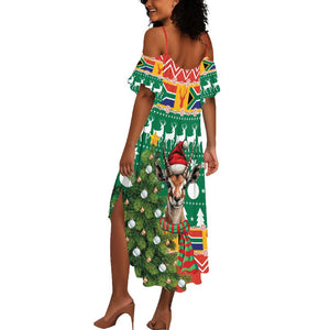 South Africa Springbok Summer Maxi Dress Christmas Tree - Lightning Art