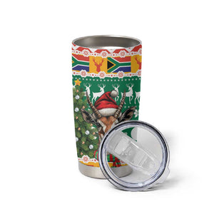 South Africa Springbok Tumbler Cup Christmas Tree - Lightning Art