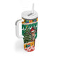 South Africa Springbok Tumbler With Handle Christmas Tree - Lightning Art