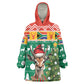 South Africa Springbok Wearable Blanket Hoodie Christmas Tree - Lightning Art