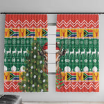 South Africa Springbok Window Curtain Christmas Tree - Lightning Art