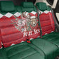 Personalized South Africa Merry Christmas Back Car Seat Cover Springbok With King Protea