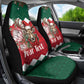 Personalized South Africa Merry Christmas Car Seat Cover Springbok With King Protea