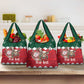 Personalized South Africa Merry Christmas Grocery Bag Springbok With King Protea