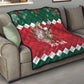 Personalized South Africa Merry Christmas Quilt Springbok With King Protea