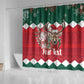 Personalized South Africa Merry Christmas Shower Curtain Springbok With King Protea