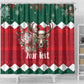 Personalized South Africa Merry Christmas Shower Curtain Springbok With King Protea