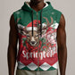 Personalized South Africa Merry Christmas Sleeveless Zip Hoodie Springbok With King Protea - African Pride