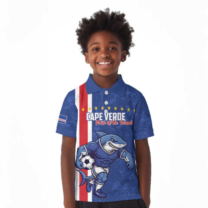 Cape Verde Pride Custom Kid Polo Shirt The First Voyage Of Champions - African Pride