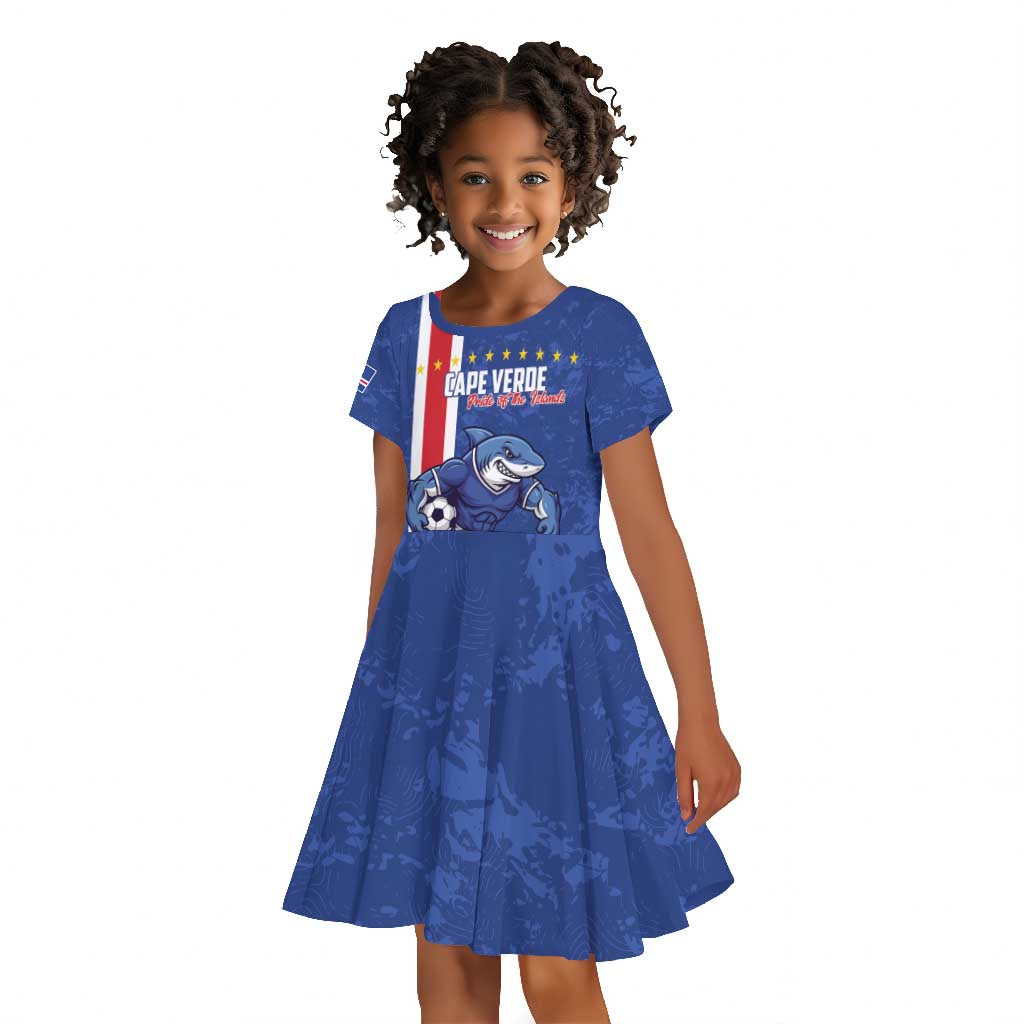 Cape Verde Pride Custom Kid Short Sleeve Dress The First Voyage Of Champions - African Pride