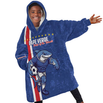 Cape Verde Pride Custom Kid Wearable Blanket Hoodie The First Voyage Of Champions - African Pride
