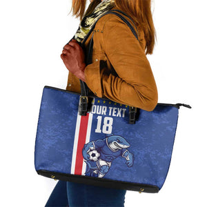 Cape Verde Pride Custom Leather Tote Bag The First Voyage Of Champions - African Pride