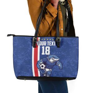 Cape Verde Pride Custom Leather Tote Bag The First Voyage Of Champions - African Pride