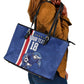 Cape Verde Pride Custom Leather Tote Bag The First Voyage Of Champions - African Pride