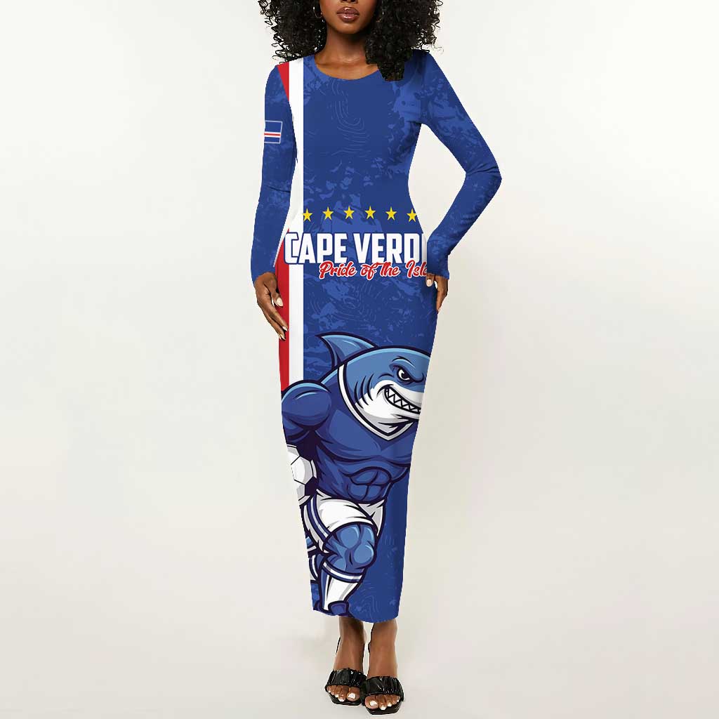 Cape Verde Pride Custom Long Sleeve Bodycon Dress The First Voyage Of Champions - African Pride