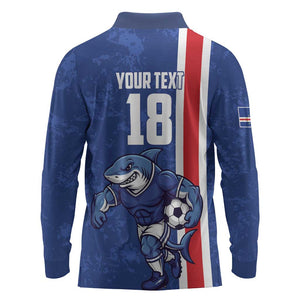 Cape Verde Pride Custom Long Sleeve Polo Shirt The First Voyage Of Champions - African Pride