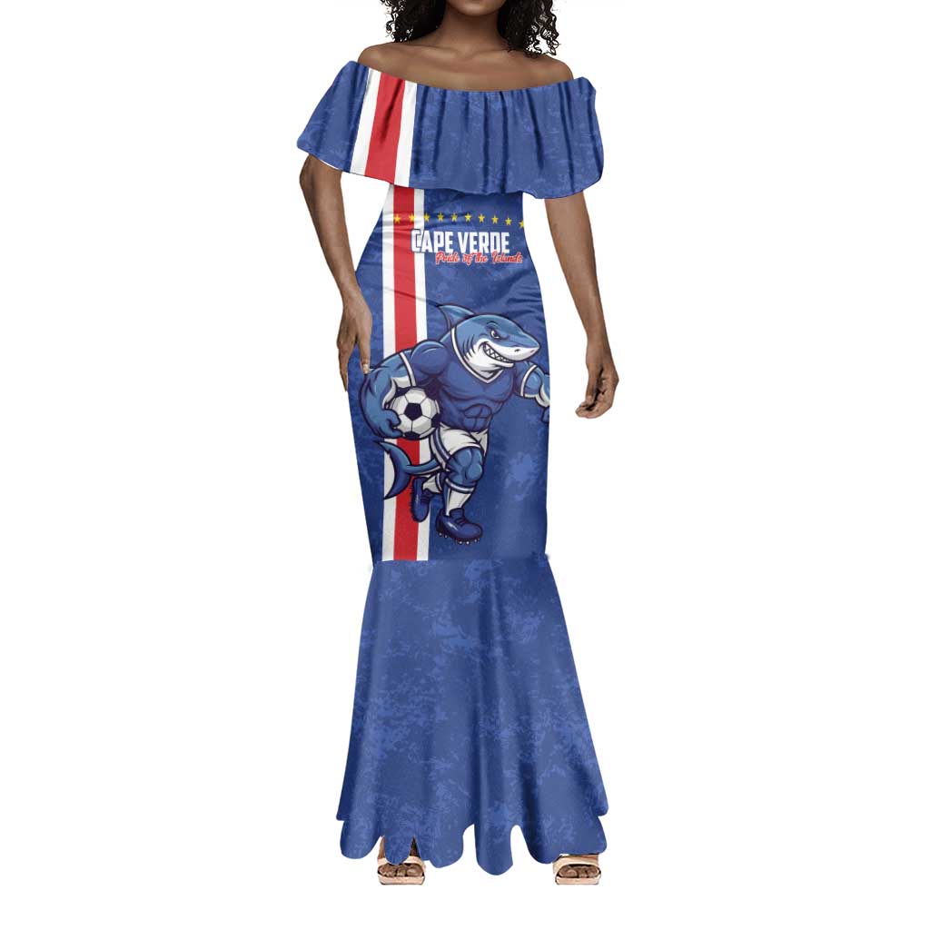 Cape Verde Pride Custom Mermaid Dress The First Voyage Of Champions - African Pride