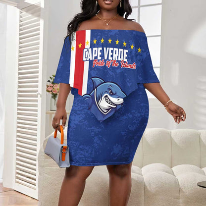 Cape Verde Pride Custom Off Shoulder Short Dress The First Voyage Of Champions - African Pride