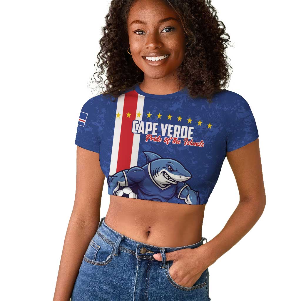 Cape Verde Pride Custom Raglan Cropped T shirt The First Voyage Of Champions - African Pride