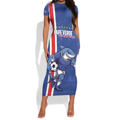Cape Verde Pride Custom Short Sleeve Bodycon Dress The First Voyage Of Champions - African Pride
