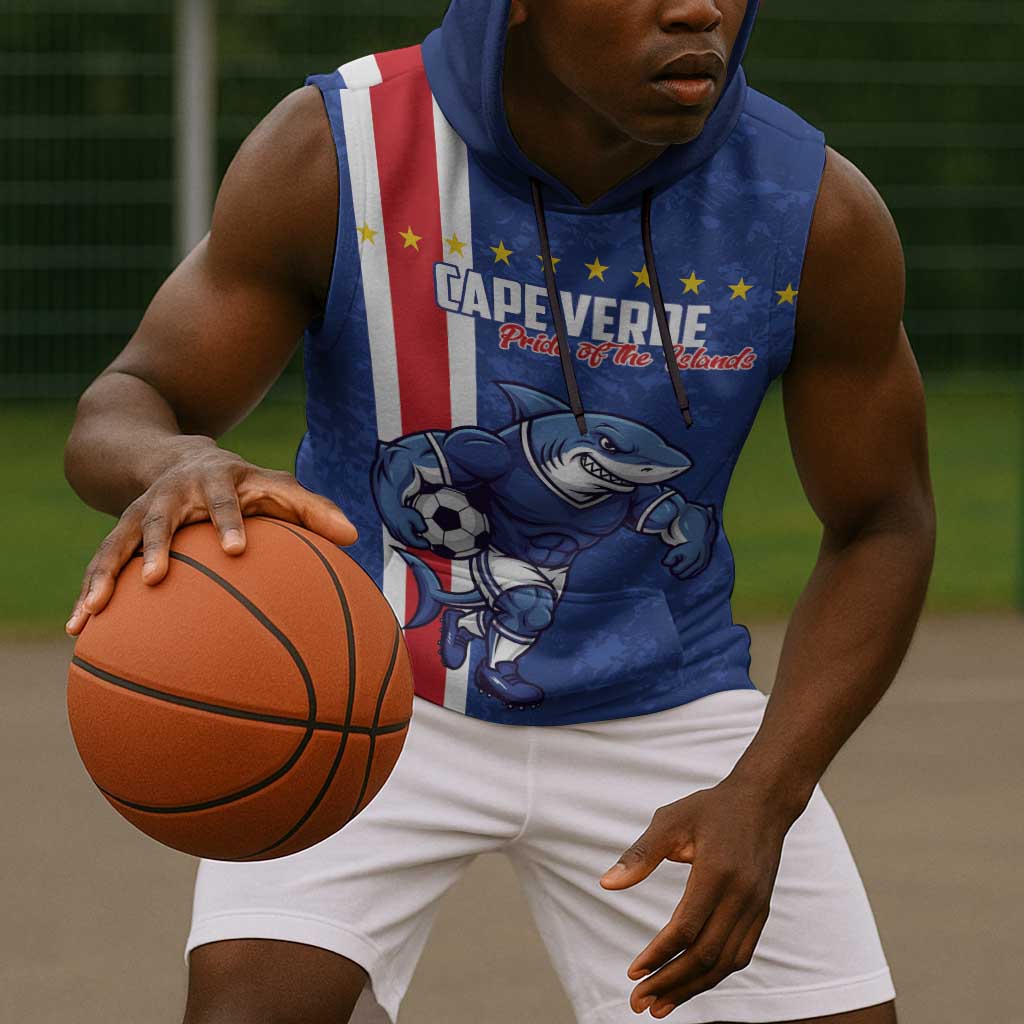 Cape Verde Pride Custom Sleeveless Hoodie The First Voyage Of Champions - African Pride