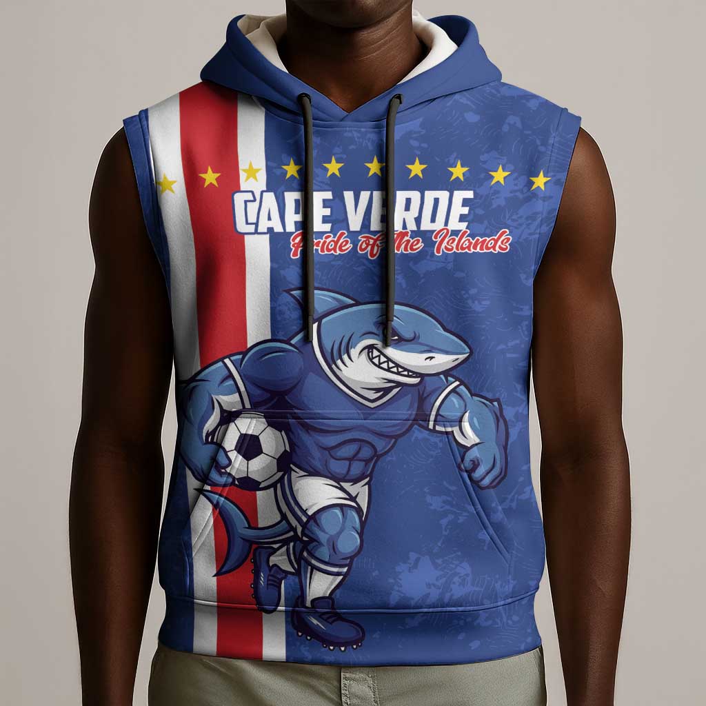 Cape Verde Pride Custom Sleeveless Hoodie The First Voyage Of Champions - African Pride