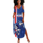 Cape Verde Pride Custom Summer Maxi Dress The First Voyage Of Champions - African Pride