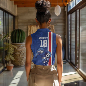 Cape Verde Pride Custom Women Sleeveless Polo Shirt The First Voyage Of Champions - African Pride