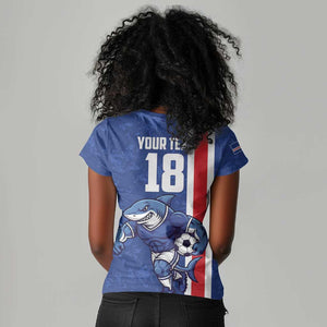 Cape Verde Pride Custom Women V-Neck T-Shirt The First Voyage Of Champions - African Pride