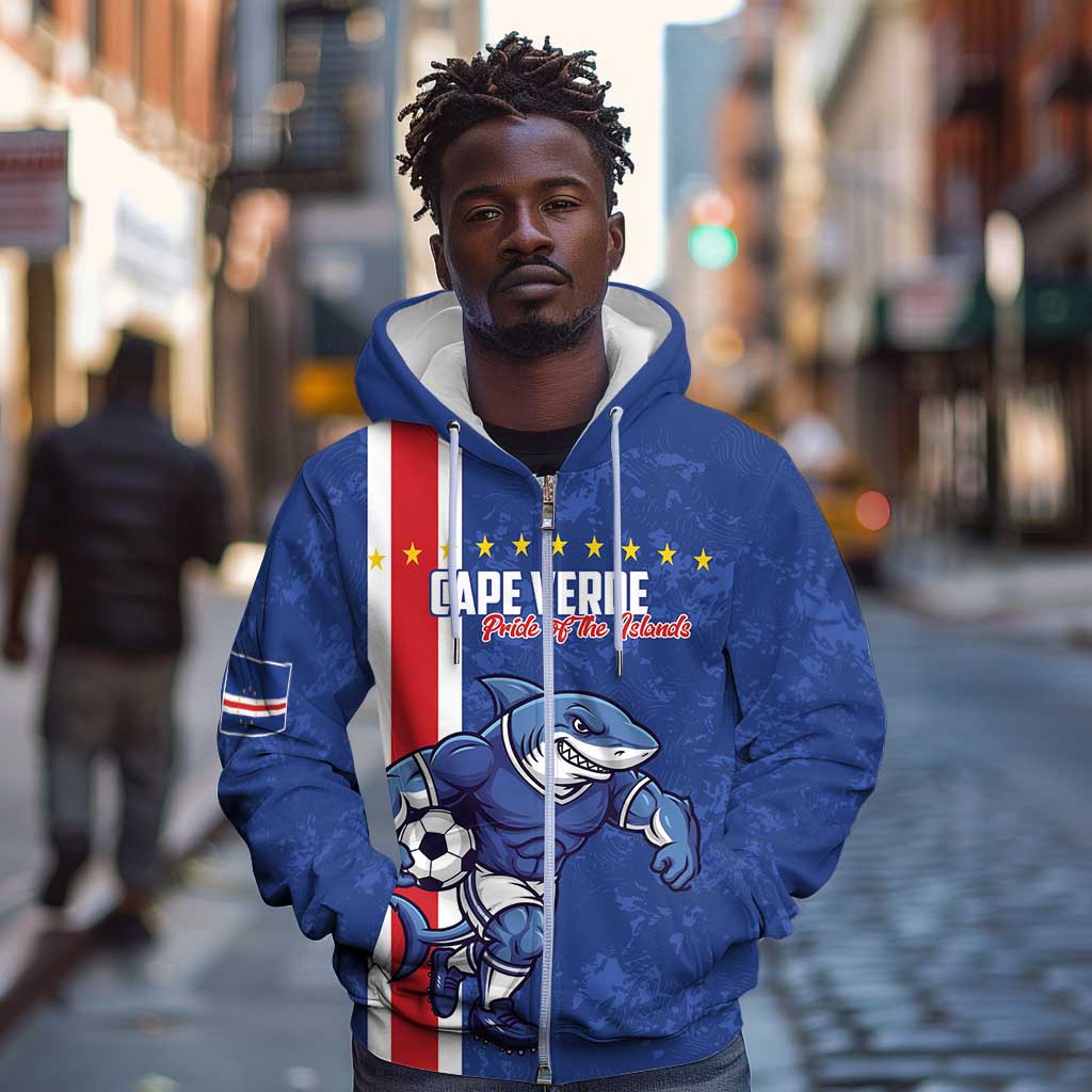 Cape Verde Pride Custom Zip Hoodie The First Voyage Of Champions - African Pride