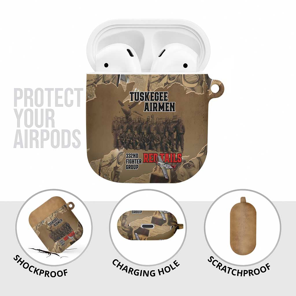 Tuskegee Airmen  Red Tails Tribute AirPods Case Black History Air Force