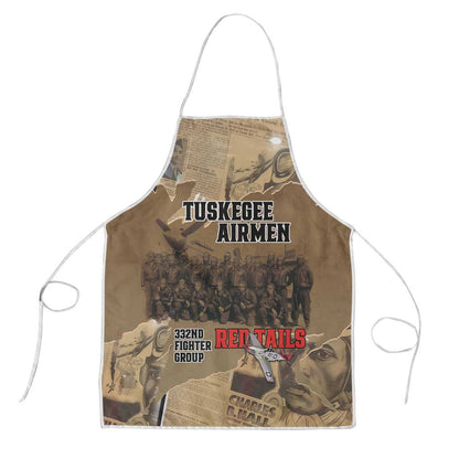Tuskegee Airmen  Red Tails Tribute Apron Black History Air Force