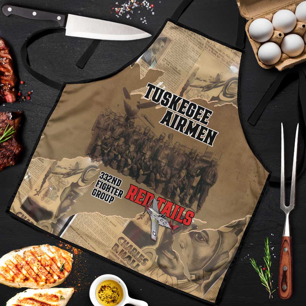 Tuskegee Airmen  Red Tails Tribute Apron Black History Air Force