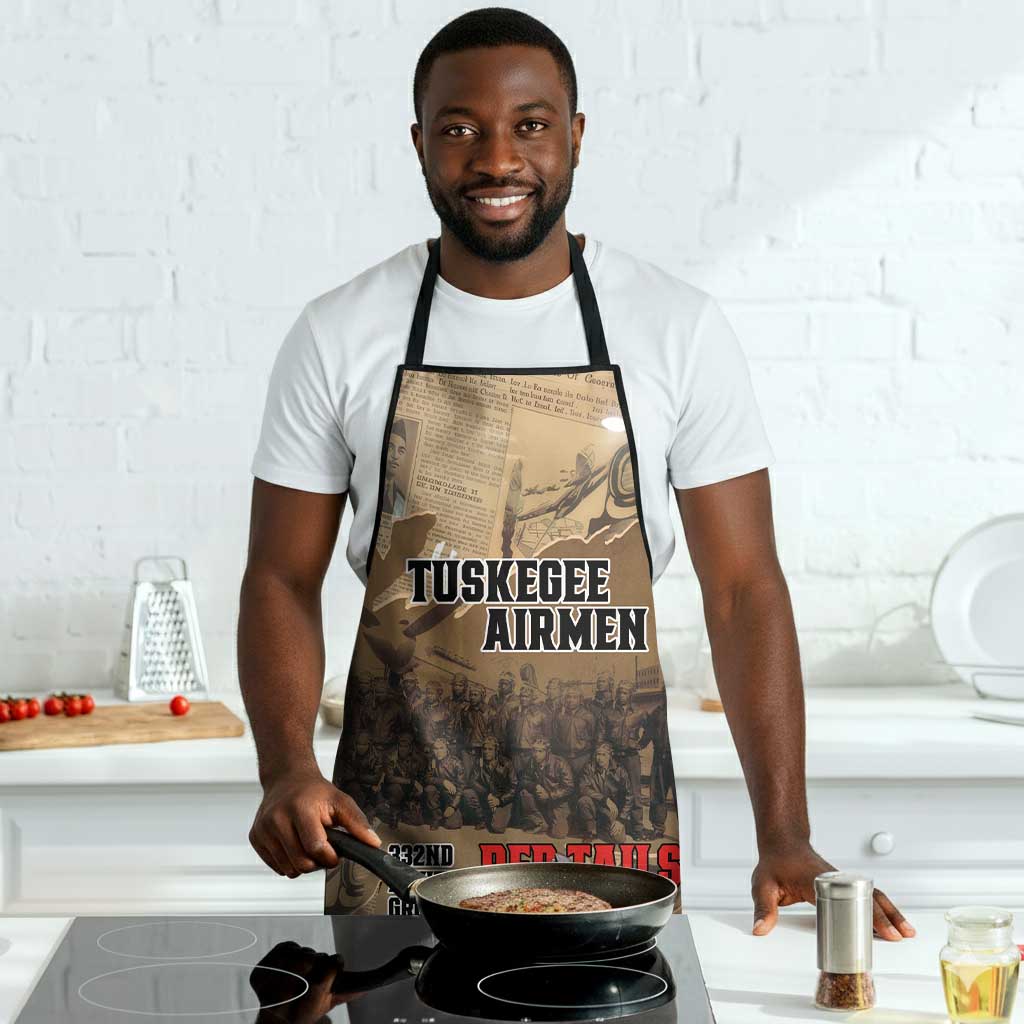 Tuskegee Airmen  Red Tails Tribute Apron Black History Air Force
