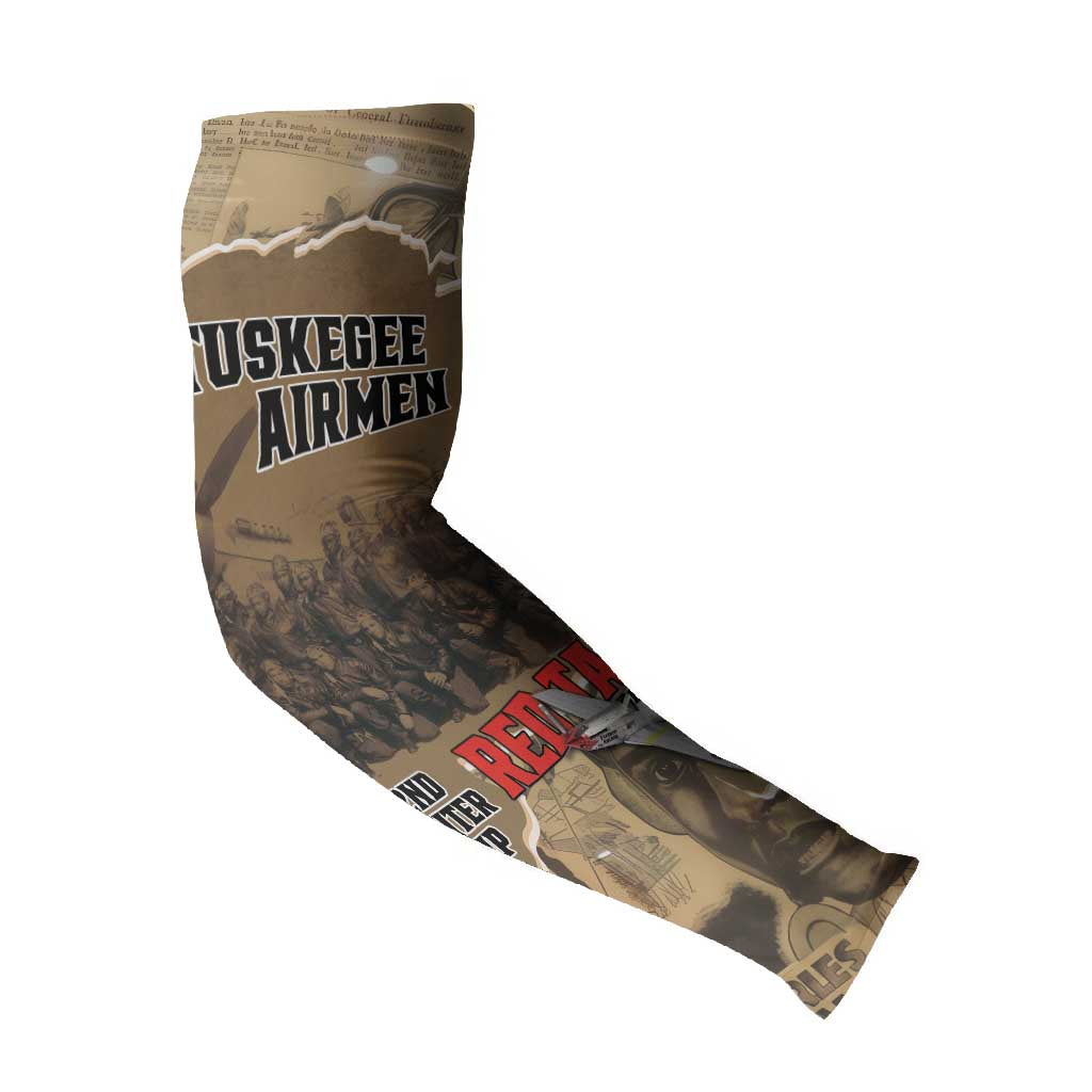 Tuskegee Airmen  Red Tails Tribute Arm Sleeves Black History Air Force