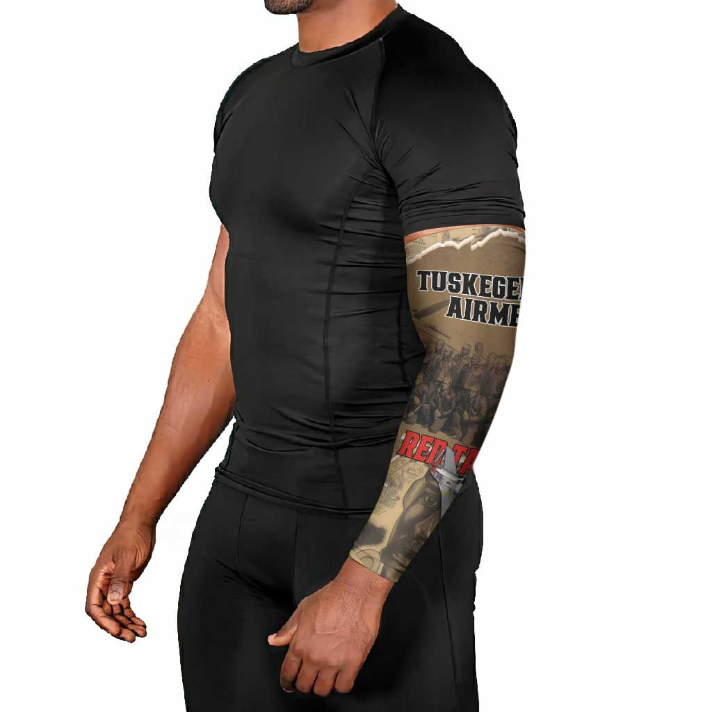 Tuskegee Airmen  Red Tails Tribute Arm Sleeves Black History Air Force