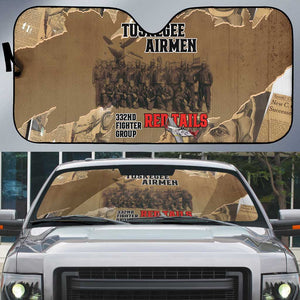 Tuskegee Airmen  Red Tails Tribute Auto Sun Shade Black History Air Force