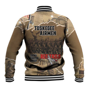 Tuskegee Airmen  Red Tails Tribute Baseball Jacket Black History Air Force - African Pride