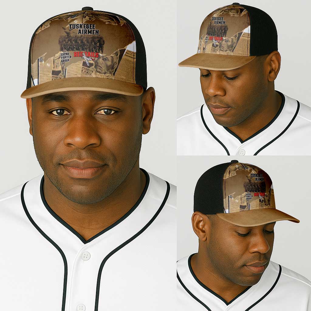 Tuskegee Airmen  Red Tails Tribute Baseball Net Cap Black History Air Force - African Pride