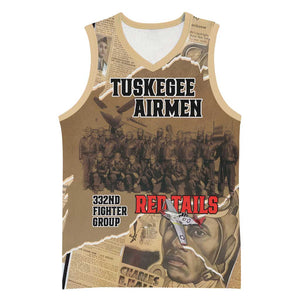 Tuskegee Airmen  Red Tails Tribute Basketball Jersey Black History Air Force - African Pride