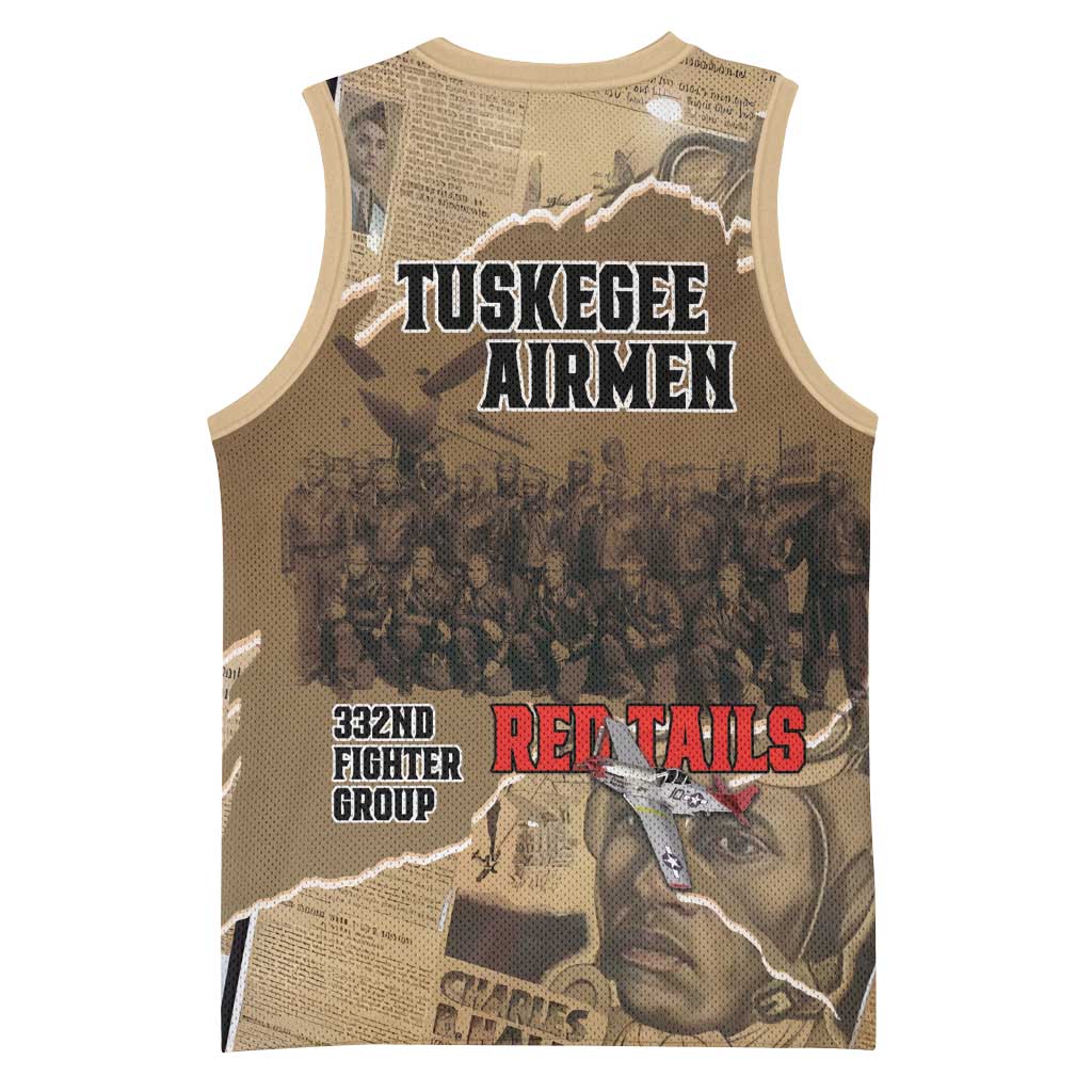 Tuskegee Airmen Red Tails Tribute Basketball Jersey Black History Air Force LT18