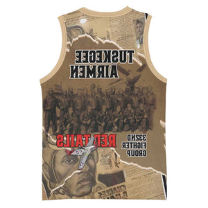 Tuskegee Airmen  Red Tails Tribute Basketball Jersey Black History Air Force - African Pride
