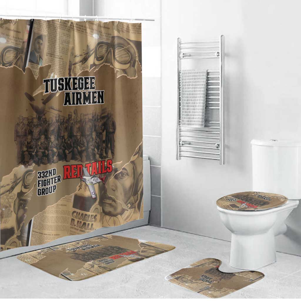 Tuskegee Airmen  Red Tails Tribute Bathroom Set Black History Air Force